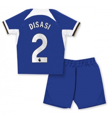 Chelsea Axel Disasi #2 Koszulka Podstawowych Dziecięca 2023-24 Krótki Rękaw (+ Krótkie spodenki)